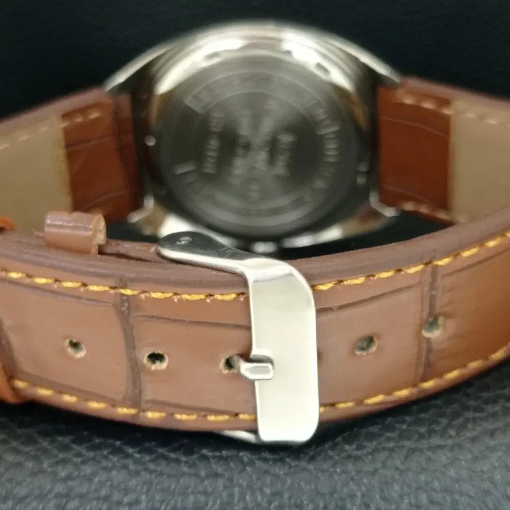 Vintage 1983 Citizen Manual Wound Mens Silver Watch & Silver accents